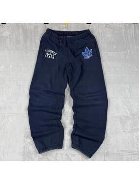 Roots x NHL Toronto Maple Leafs Sweatpants Fleece Size Small Joggers Hockey Logo